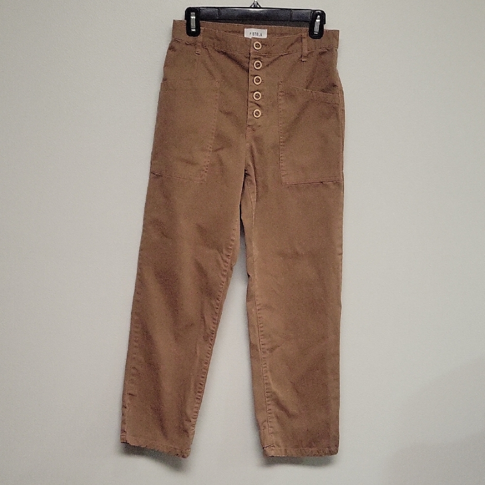 pistola Straight Leg Utility Pants in Brown